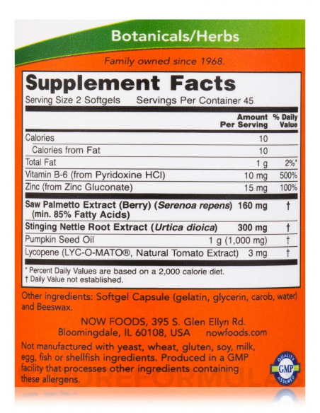 NOW Prostate Support 90 gélkapszula