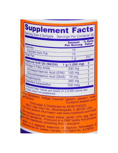 NOW Krill Oil 500 mg 60 gélkapszula