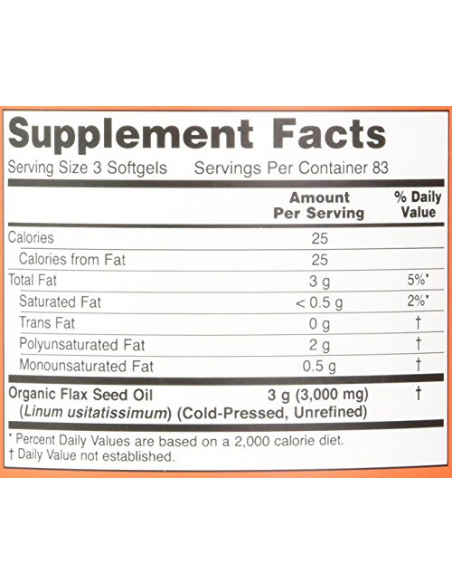 NOW Flax Oil 1000mg 100 gélkapszula
