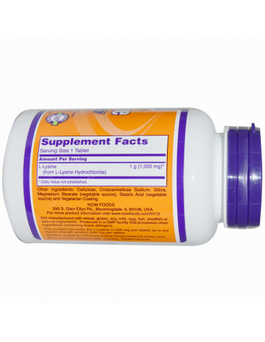 NOW L-Lysine 1000 mg 100 tabletta
