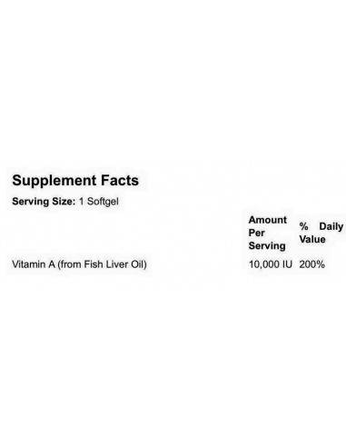 NOW Vitamin A 10000IU 100 softgel