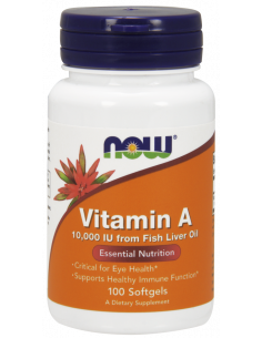 NOW Vitamin A 10000IU 100 softgel