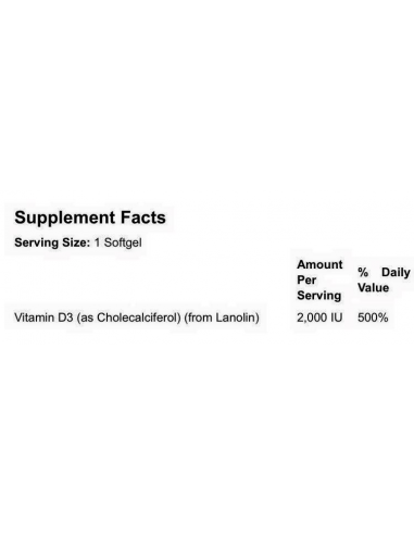 NOW Vitamin D-3 2000 IU 120 softgels