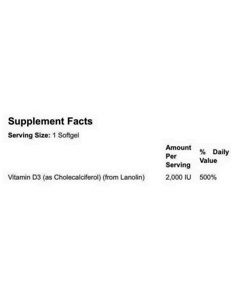 NOW Vitamin D-3 2000 IU 120 softgels