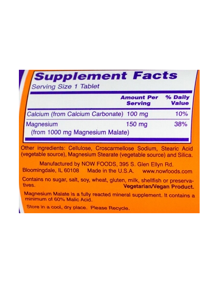 NOW Magnesium Malate 1000mg 180 tabletta