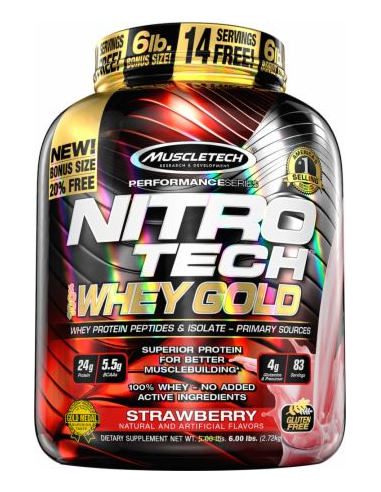 MuscleTech Nitro Tech 100% Whey Gold 2720 g  MuscleTech Nitro Tech 100% Whey Gold 2720 g