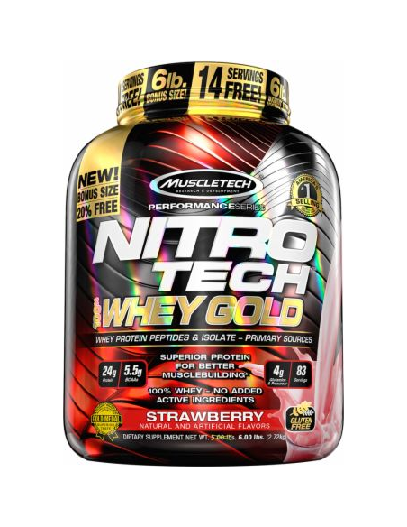 MuscleTech Nitro Tech 100% Whey Gold 2720 g  MuscleTech Nitro Tech 100% Whey Gold 2720 g