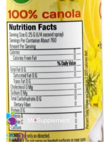 Best Joy Cooking Spray 100% Canola 201g 