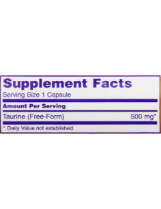 NOW Taurine 500 mg 100 kapszula 2
