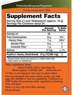 NOW Whole Psyllium Husks 340 g 2