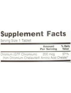 NOW GTF Chromium 200 mcg 250 tabletta 2