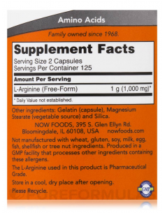 NOW L-Arginine 500 mg  2