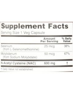 NOW NAC 600 mg 250 kapszula 2