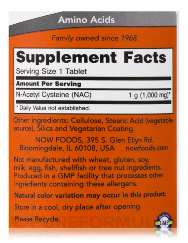 NOW NAC 1000 mg 120 tabletta