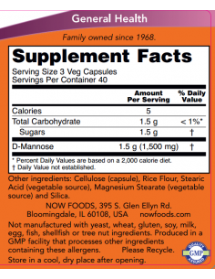 NOW D-Mannose 500 mg  2