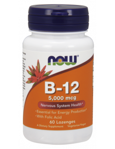 NOW Vitamin B-12 5000 mcg with Folic Acid
