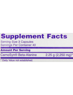 NOW Beta-Alanine 750 mg 120 kapszula 2