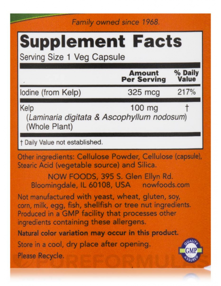 NOW Kelp 150mcg 200 tabletta