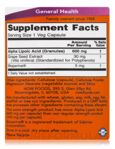 NOW Alpha Lipoic Acid 600 mg 60 2