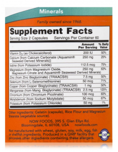 NOW Full Spectrum Minerals 120  kapszula 2