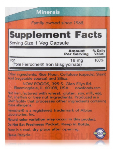 NOW Iron 18 mg