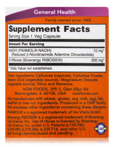 NOW NADH 10 mg