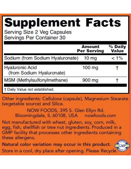 NOW Hyaluronic Acid 60 vcaps.