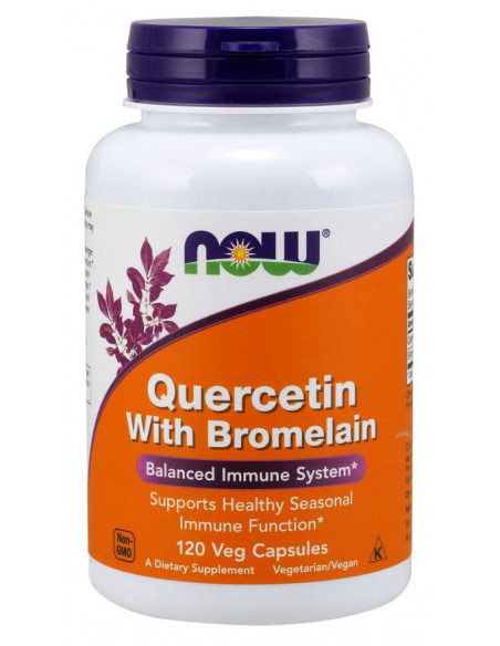 NOW Quercetin with Bromelain 120 vegan kapszula