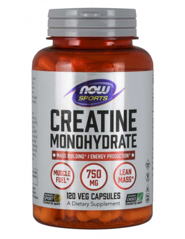 NOW Creatine Monohydrate 750 mg 120 vegan kapszula