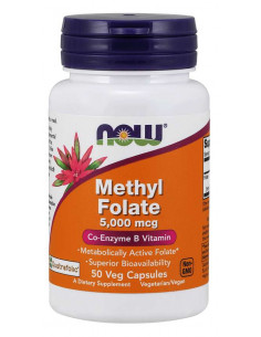 NOW Methyl Folate 5000 mcg 50 vegan