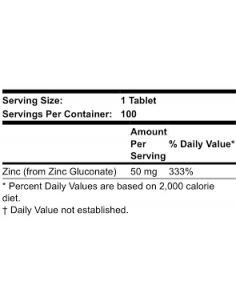 NOW Zinc 50 mg 250 tabletta 2