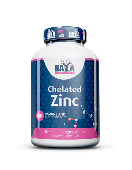 Haya Labs Chelated Zinc 15 mg 120 kapszula