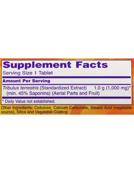 NOW Tribulus 1000mg 180 tabletta facts
