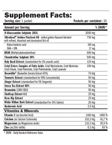 Amix Opti-Pack Osteo - Flex facts