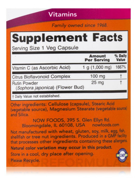 NOW C 1000 mg with Bioflavonoids 100 kapszula NOW C 1000 mg with Bioflavonoids 100 kapszula