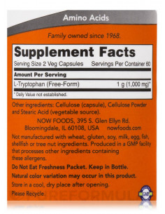 NOW L-Tryptophan 500 mg 2