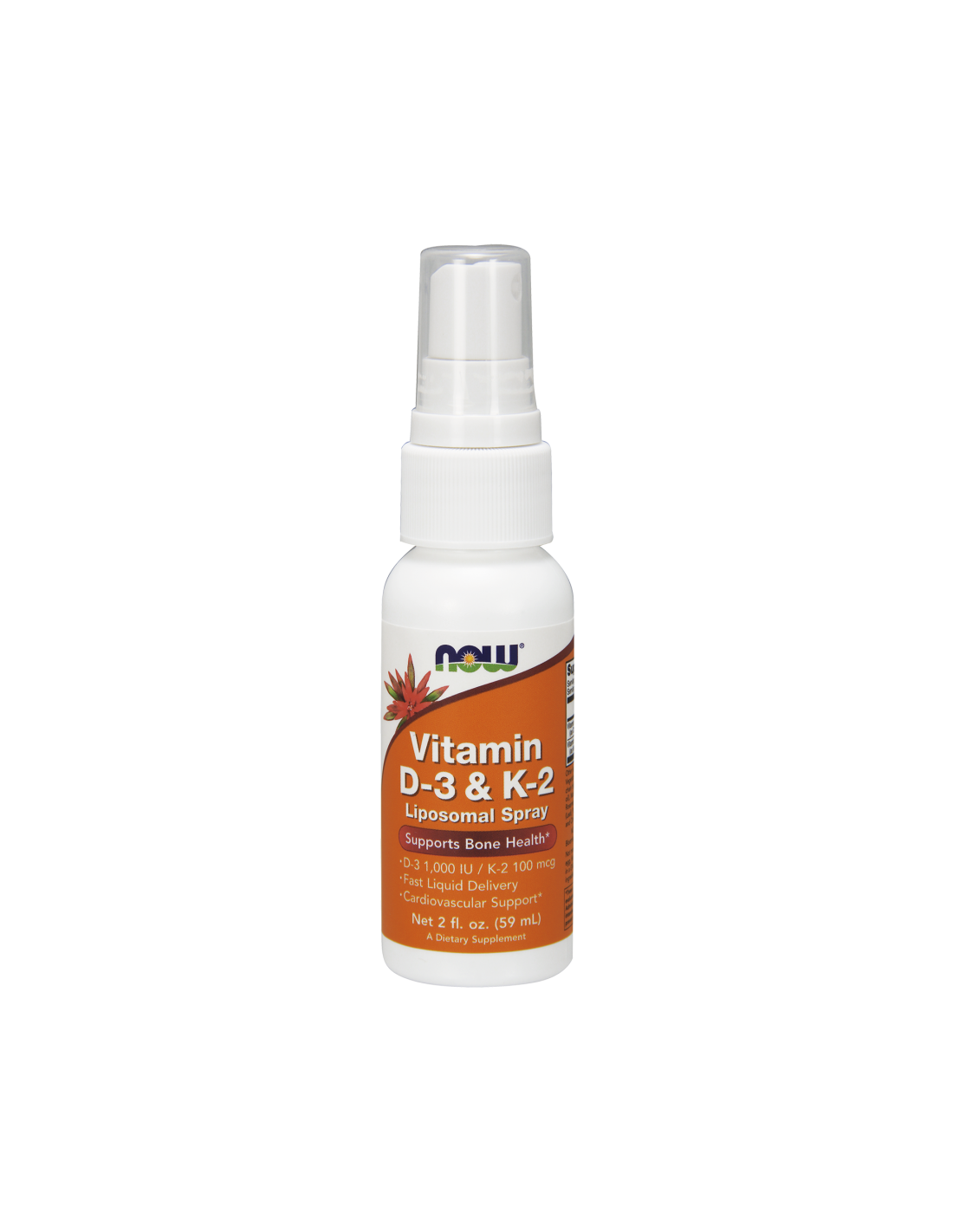 NOW Vitamin D3 K2 Liposomal Spray 59 Ml now-vitamin-d3-k2-liposomal-spray-59-ml