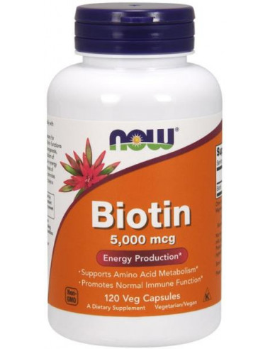 NOW Biotin 5000mcg 120 vegan