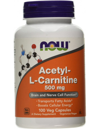 NOW Acetyl-L-Carnitine 500 mg 100 vegan