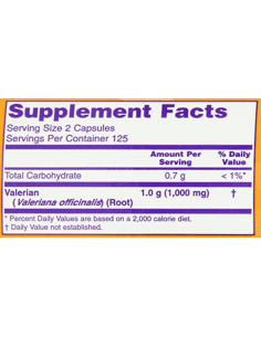NOW Valerian Root 500 mg 250 vegan 2