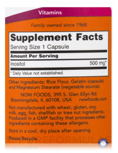 NOW Inositol 500 mg 2