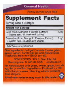 NOW Lutein & Zeaxanthin 60 2