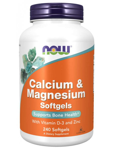 NOW Calcium & Magnesium 240 gélkapszula