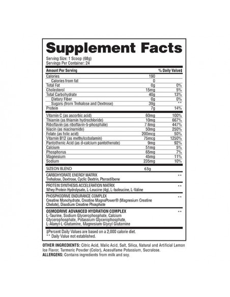 Gaspari Nutrition SizeOn Get Swole 1584g facts