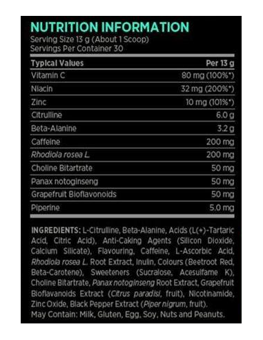 BSN N.O.-Xplode Legendary Pre-Workout facts