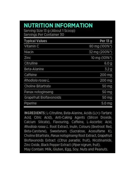 BSN N.O.-Xplode Legendary Pre-Workout facts