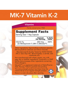NOW MK-7 Vitamin K-2 Extra Strenght 300 mcg 2