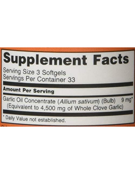 NOW Garlic Oil 1500 mg