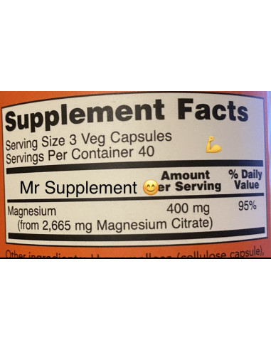 NOW Magnesium Citrate 120