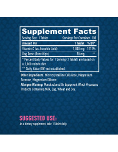 Haya Labs High Potency Vitamin C 1000 mg with rose hips 2